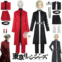 Anime Tokyo Revengers Cosplay Kurokawa Izana Rindo Haitani Costume Red Black Uniform Halloween Carnaval Party kläder 240229