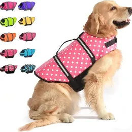 Jackor Summer Dog Life Vest Jacket Pet Swimming Preserver Swimwear Reflective Justerable Dog Swim Life Vest Pet PFD Float Coat