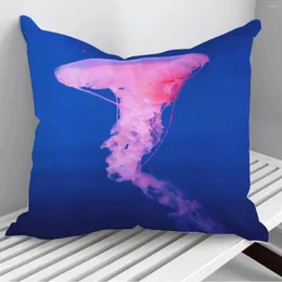 Pillow Big Jellyfish In Pink Throw Pillows Cover On Sofa Home Decor 45 45cm 40 40cm Gift Pillowcase Cojines Drop