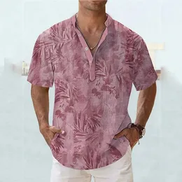 New Hawaiian mens shirt 2023 3D printed short sleeved shirt beach holiday top summer oversized mens Kamisha Masculina 240302