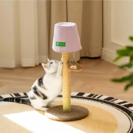 Scratchers MewooFun Pets Lamp Cat Scratching Post with Joys Toys Cat Tree for Indoor Cats Nature Sisal Cat Scratcher for Kitten & Adult Cat