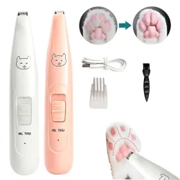 Clippers Electric Dog Cat Hair Clippers Cat Paw Trimmer Ear Eyes Hair Cutter Pet Hair Scissors USB Laddar Pet Grooming Supplies