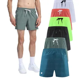 Lu Shorts Men Yoga Sports LL Shorts Piąte spodnie na zewnątrz Fitness Szybki suchy zapięcie na zamek błyskawiczny