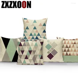 Pillow Simply Geometric Green Farmhouse Home Decor Pillows Covers Geometry Sofa Cover For Living Room Decoration