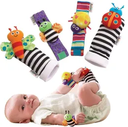 Baby Wrist Strap Socks Hand Rattle Cartoon Plush Baby Watch med 0-3 år gammal baby leksak plysch