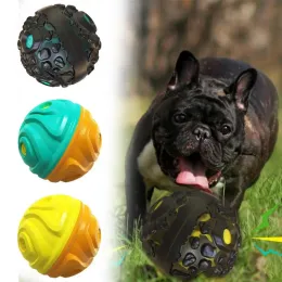 Toys Dog Ball Toy Squeaky Interactive Gniss Valp Ball för aggressiva tuggare oförstörbara tuggleksaker för små/medelstora hundar