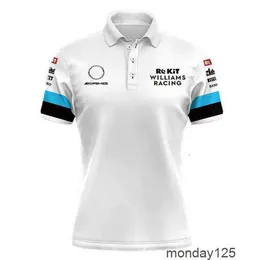 Summer New Shirt F1 Racing Suit Williams Benz Team T-shirt Polo Mens Lapel Overalls Women Polos Tops 5xl2 Shorts 7LTM