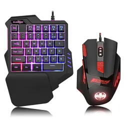 Ratos moda profissional 35 teclas jogo com uma mão teclado mouse teclado para lol dota pubg fortnite teclados ferramentas