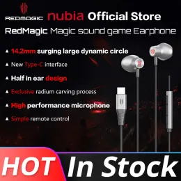 Headphones 100% Original Nubia Redmagic MagicSound Earphone TypeC 3.5MM Wired Earphone 14.2mm Driver Diameter