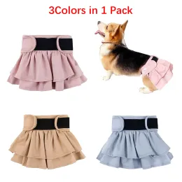 Shorts 3Pack Bekväma kvinnliga hundblöjor Superabsorberande engångsgavia blöjor för hundar i värme exciterbar urinering inkontinens