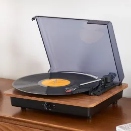 スピーカービニールターンテーブルレコードプレーヤーLPディスク33/45/78 RPM Bluetooth木製グラモフォン