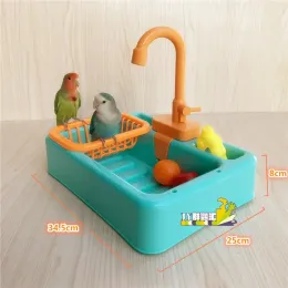 Baths Bird bath artifact basin Xuanfeng peony small parrot solar products automatic circulating water bath box toy appliances