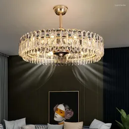 Chandeliers Chandelier With Fan Ceiling 2024 Crystal Light Lamp