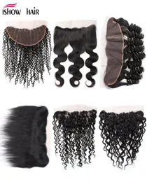 Ishow 13x4 Lace Frontal Closure 1224inch Body Wave Loose Deep Water Straight Hair for Women Girls All Ages Brazilian Malaysian Pe3640085