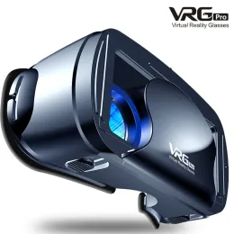 Dispositivos vrg pro 3d vr óculos de realidade virtual de tela cheia de wideangle VR Glasses para dispositivos de smartphone de 5 a 7 polegadas DropShipping