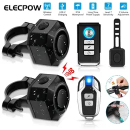 Elecpow Bicycle Alarm Wireless Waterproof Motorcycles Scooter Bike Anti theft Alarm Security Protection Vibration Burglar Alarm 240219