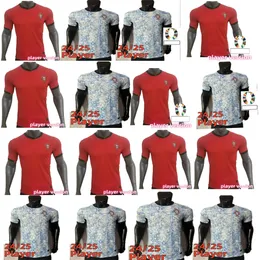 Ny Portugal Football Jersey Ruben Ronaldo Portuguese 2024 2025 Player Version Football Jersey Men's Set Portugals Euro -seger över Thailand