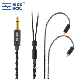 Accessories NiceHCK MC8 8 Core Copper Silver Plated Mixed Earphone Cable MMCX QDC 2Pin For FH11 Zero Cadenza Olina Zero KATO Aria IEM