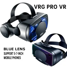 Cihazlar VRG Pro VR Realidade Sanal 3D Camlar Kutu Stereo Kask Kulaklık IOS Android VR Glasses akıllı telefon için uzaktan kumanda
