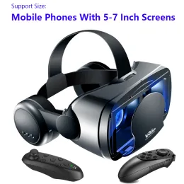 Устройства Виртуальная реальность 3D VR Очки Гарнитура Умный шлем Смартфон Полноэкранное зрение Широкоугольный объектив с контроллером Бинокль Viar
