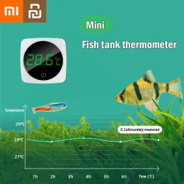 コントロールXiaomi Youpin Sisch Tank Thartmeter Special Thermometer Aquarium Mini LCD Digital Electronic Temp Meter for Aquarium Accessories