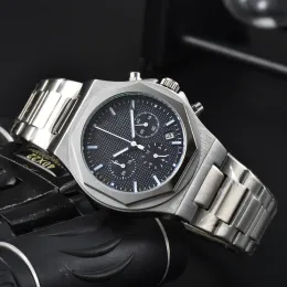 Relógios de pulso GP para homens 2024 Novos relógios masculinos com mostrador completo relógio de quartzo de alta qualidade marca de luxo cronógrafo pulseira de relógio de aço inoxidável moda masculina GP-A1