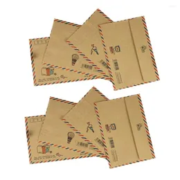 Gift Wrap 8 Pcs Kraft Paper Envelope Air Mail Office Supplies Western Style Vintage Letter Storage