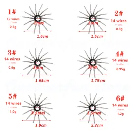 Fishhooks 304 Stainless steel 10pcs 50pcs 100pcs 200pcs 500pcs Squid hooks Jig Lure Accessories Umbrella Spider Fishing Cuttlefish Pesca