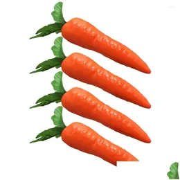 Ghirlande di fiori decorativi 4 pezzi Modelli Decorazioni di carote artificiali per carote di Pasqua Puntelli Bomboniere Consegna a goccia Giardino domestico Festivo Otinm