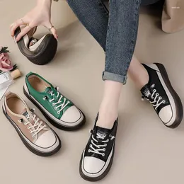 أحذية غير رسمية Xiuteng 2024 Spring Candy Colored Cowwhide Flats Soft Botton سميكة حذاء مسطح من الجلد الأصلي.