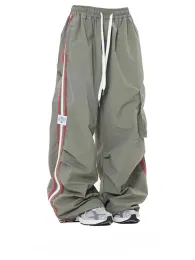 Pants Y2K Women Streetwear Techwear Vintage Cargo Korean Oversized Parachute Pants Men Sweatpants Wide Leg Joggers Trousers Clothes