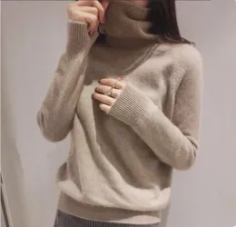 Gejas ainyu 18Autumn Kış Kış Kaşmir Kazak Kadın Külot Yüksek yakalı Belktlenek Kazak Kadınlar Düz Renkli Lady Basic Sweater9117458