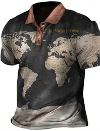Мужская рубашка-поло с воротником-поло для гольфа, уличная уличная одежда с короткими рукавами на пуговицах, модная повседневная дышащая одежда