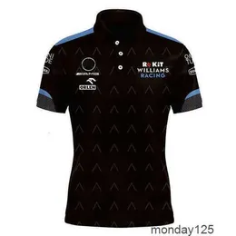Summer New Shirt F1 Racing Suit Williams Benz Team T-shirt Polo Mens Lapel Overalls Women Polos Tops 5xl2 Shorts NHTX