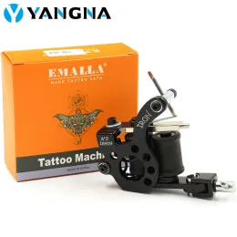 Maskiner Yangna Tattoo Machine Professional Cast Iron 10 Wraps Coils Handgjorda 28000R/M Tattoo Gun för tatueringsnåltillbehör