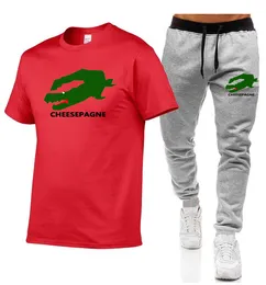 Neue Herren-Freizeitsportbekleidung, Sommer-Sportbekleidung, zweiteilige T-Shirt-Hose, bedruckte Kleidung, Herren-Sportbekleidung-Trainingsanzug