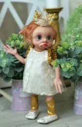 NPK 17 pollici già dipinta bambola finita corpo pieno morbido silicone rinato fata elfo bambino Tinky bambola d'arte da collezione 240223