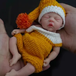 7 Micro Preemie Full Body Silicone Baby Doll Boy Theo Girl Sarah Lifelike Reborn Doll Surprise Barn Anti-Stress 240223