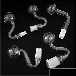 Tubi per fumatori Tubi per fumatori Qbsomk 10Mm 14Mm 18Mm Maschio Femmina Trasparente Spessore Vetro Pyrex Bruciatore a nafta Acqua per impianti Bong Grandi ciotole Goccia D Dhwxb