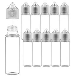 Bottiglie 30PCS Chubby Gorilla Bottiglie contagocce in PET trasparente, succo liquido E, contenitore per olio vuoto con tappo CRC, forniture da laboratorio