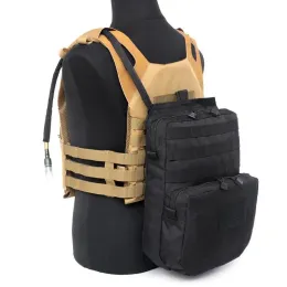 Väskor Taktisk molle ryggsäck Armé Militär Hydration Airsoft Combat Water Bag Hunting Hållbar bifogad västpåseutrustning