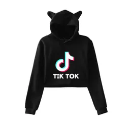 Tik tok bluza kpop Primavera Autunno Felpe con cappuccio da donna Kawaii sudaderas Pullover Carino Casual manica intera Solid bluzy4367100