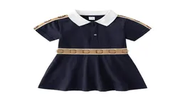 Girls Dress Short Sleeve Summer Fashion Cotton Solid Dress Toddler Girl Outfits Children Clothing 16years Old3473133