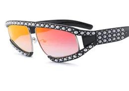 2018 Italy Brand Designer Pilot Sunglasses Women Oversized Pearl Frame Crystal Sun Glasses For Female Male Clear Goggle Eyewear UV8867847