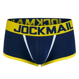 Jockmail marca masculina aberta de volta boxer sexy calcinha shorts algodão sem costas roupa interior jm408