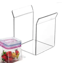 Kitchen Storage Bag Holder Freezer Stand Rack For Food Prep Bags Filling Practical Transparent Up