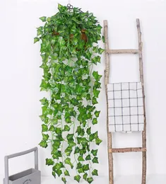 Plastic Scindapsus Artificial Ivy Flower Garland Vine Fake Scindapsus Hanging Plants for Home Garden Decor 4pcs Lot1008038