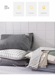 1PC 100% Cotton Lattice Soft Pillow Case Cover 30x50cm 48cmx74cm Pillowcase Decorative Bedding Bedroom Home Use 240223