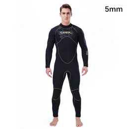 Costume da bagno da donna Muta da sub termica e ispessita da uomo Muta da 5 mm Tenere al caldo per lo snorkeling Surf Nuoto Inverno Neoprene monopezzo