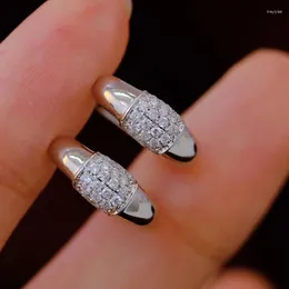 Studörhängen aazuo härliga smycken 18k orignal vit guld natrual diamanter 0,26ct födelsedag presentidéer krok för kvinnor senior bankett